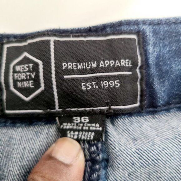 Men's Blue Denim Jean Shorts - R - Picture 3 of 7